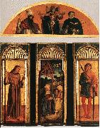 BELLINI, Giovanni Nativity Triptych oil